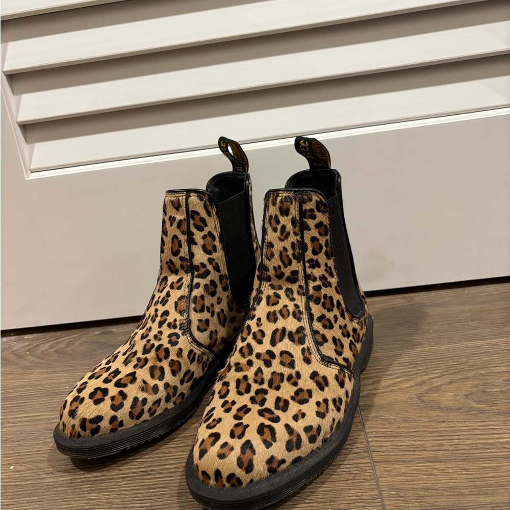 Leopard Print Flora Leopard Chelsea Boots Dr Martens